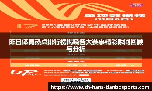 昨日体育热点排行榜揭晓各大赛事精彩瞬间回顾与分析